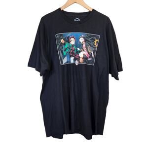 Demon‎ Slayer Tanjiro and Nezuko T-Shirt Men's 2XL Anime Casual